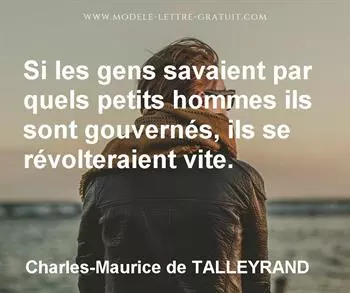 Citation de Charles-Maurice de TALLEYRAND