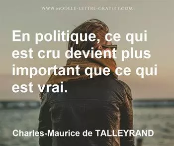 Citation de Charles-Maurice de TALLEYRAND