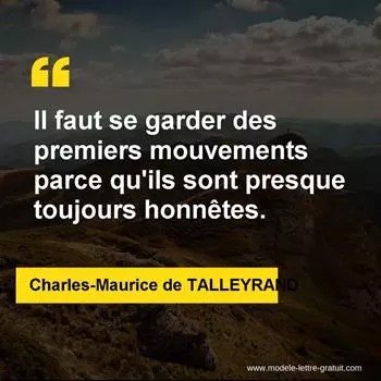 Citation Charles-Maurice de TALLEYRAND
