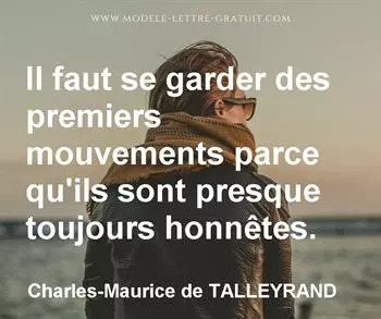 Citation de Charles-Maurice de TALLEYRAND