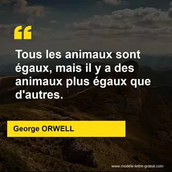 Citation George ORWELL