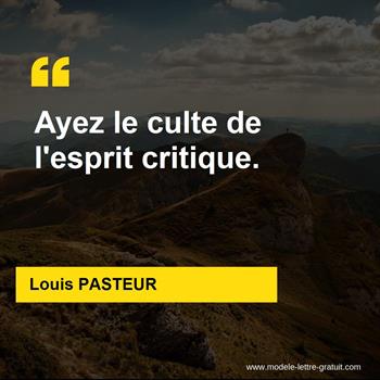 Citations Louis PASTEUR