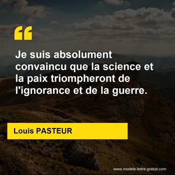 Citation Louis PASTEUR