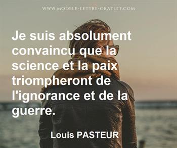 Citation de Louis PASTEUR