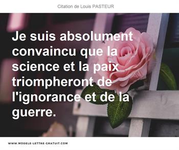 Citations Louis PASTEUR