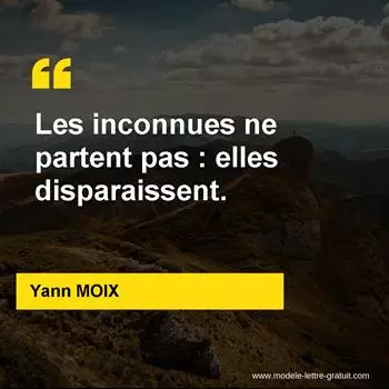Citation Yann MOIX