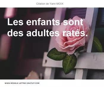 Citations Yann MOIX