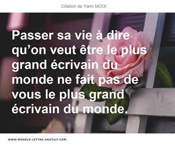 Citations Yann MOIX