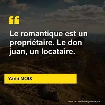 Citation Yann MOIX