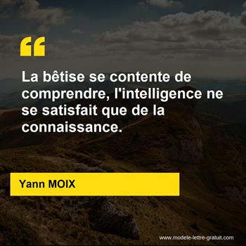 Citation Yann MOIX