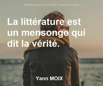 Citation de Yann MOIX