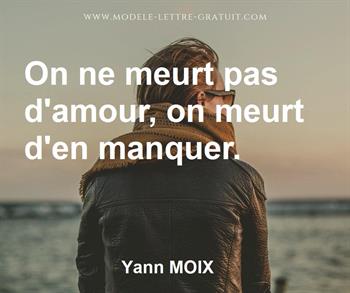 Citation de Yann MOIX