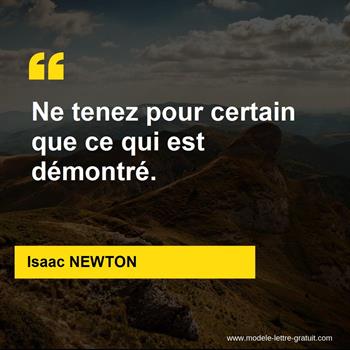 Citations Isaac NEWTON