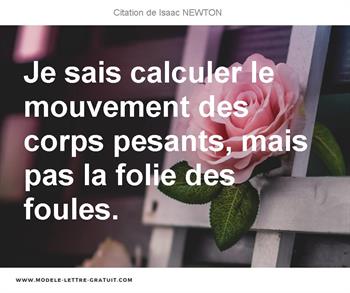 Citations Isaac NEWTON