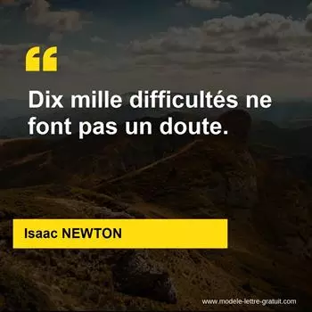 Citation Isaac NEWTON