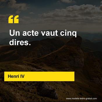 Citations Henri IV
