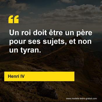 Citation Henri IV