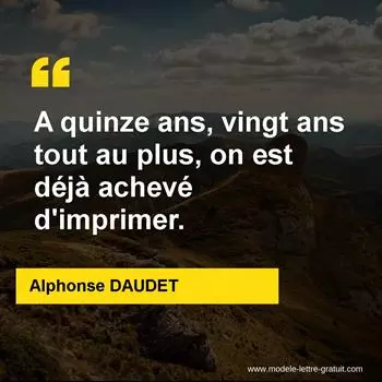 Citation Alphonse DAUDET