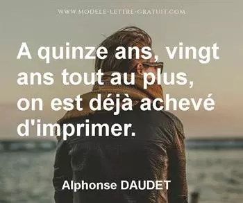 Citation de Alphonse DAUDET