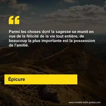 Citation Épicure
