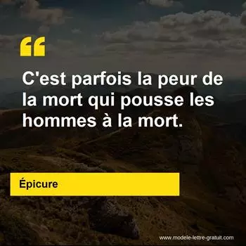 Citation Épicure