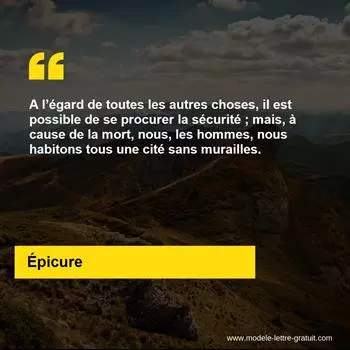 Citation Épicure