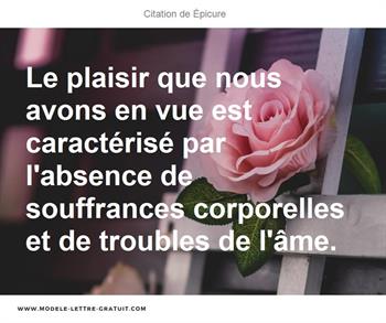 Citations Épicure