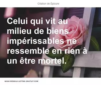 Citations Épicure