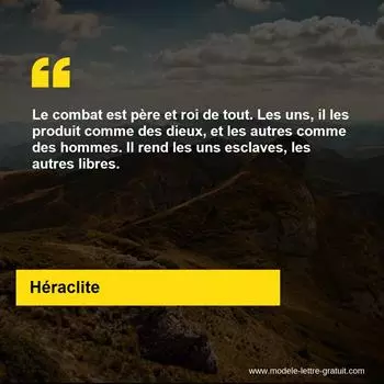 Citation Héraclite