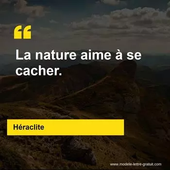 Citation Héraclite