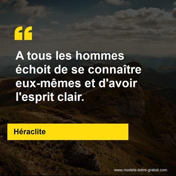 Citation de Héraclite