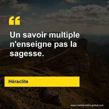 Citation de Héraclite