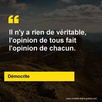 Citation Démocrite