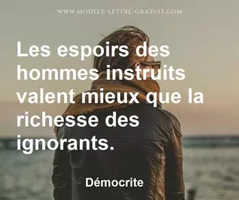 Citation de Démocrite