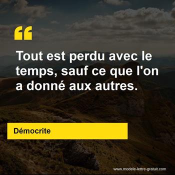 Citation Démocrite