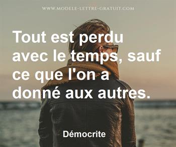 Citation de Démocrite