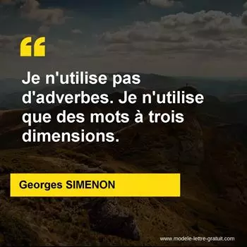 Citation Georges SIMENON