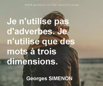 Citation de Georges SIMENON