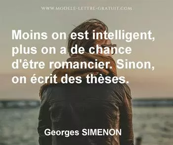 Citation de Georges SIMENON