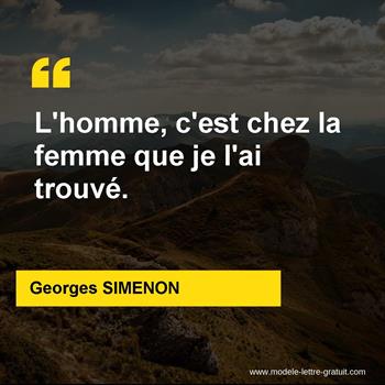 Citation de Georges SIMENON