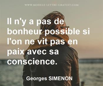 Citation de Georges SIMENON