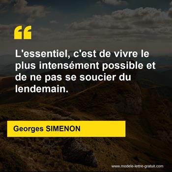 Citation Georges SIMENON