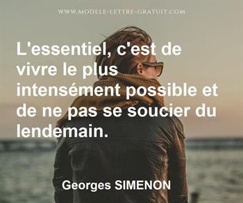 Citation de Georges SIMENON