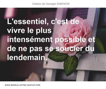 Citations Georges SIMENON