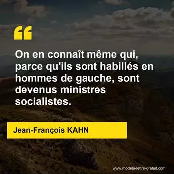Citation Jean-François KAHN