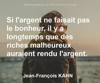 Citation de Jean-François KAHN