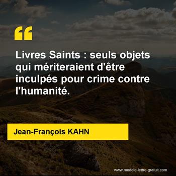 Citation de Jean-François KAHN