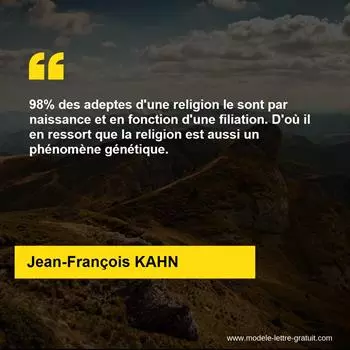Citation Jean-François KAHN