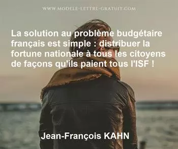 Citation de Jean-François KAHN