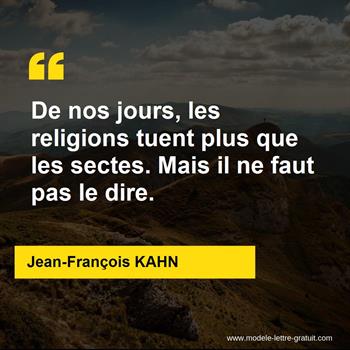 Citation de Jean-François KAHN
